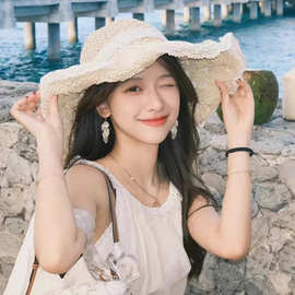 度假风长款流苏圆圈耳环夏天海滩气质小众百搭耳坠高级感夸张耳饰
