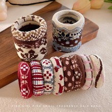 彩色加粗无接缝毛巾圈发圈扎马尾头绳高弹力不勒发无扎痕皮筋发绳