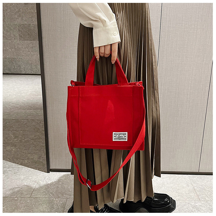 257g Weight Polyester Lining Material Sewing Thread Fashion Element Zipper Closure Type Single Shoulder Strap, Top Handle Strap Type Square Bag Bags Type Casual Occasion Canvas Material Solid Color Pattern All Seasons Season Women's Gender Streetwear Style Square Shape Women's Canvas Solid Color Streetwear Sewing Thread Square Zipper Square Bag 1