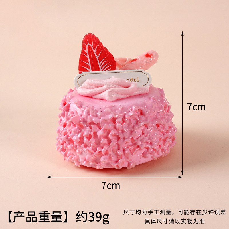 仿真草莓蛋糕冰箱贴仿真食物水果奶油蛋糕模型迷你甜品慕斯蛋糕|undefined