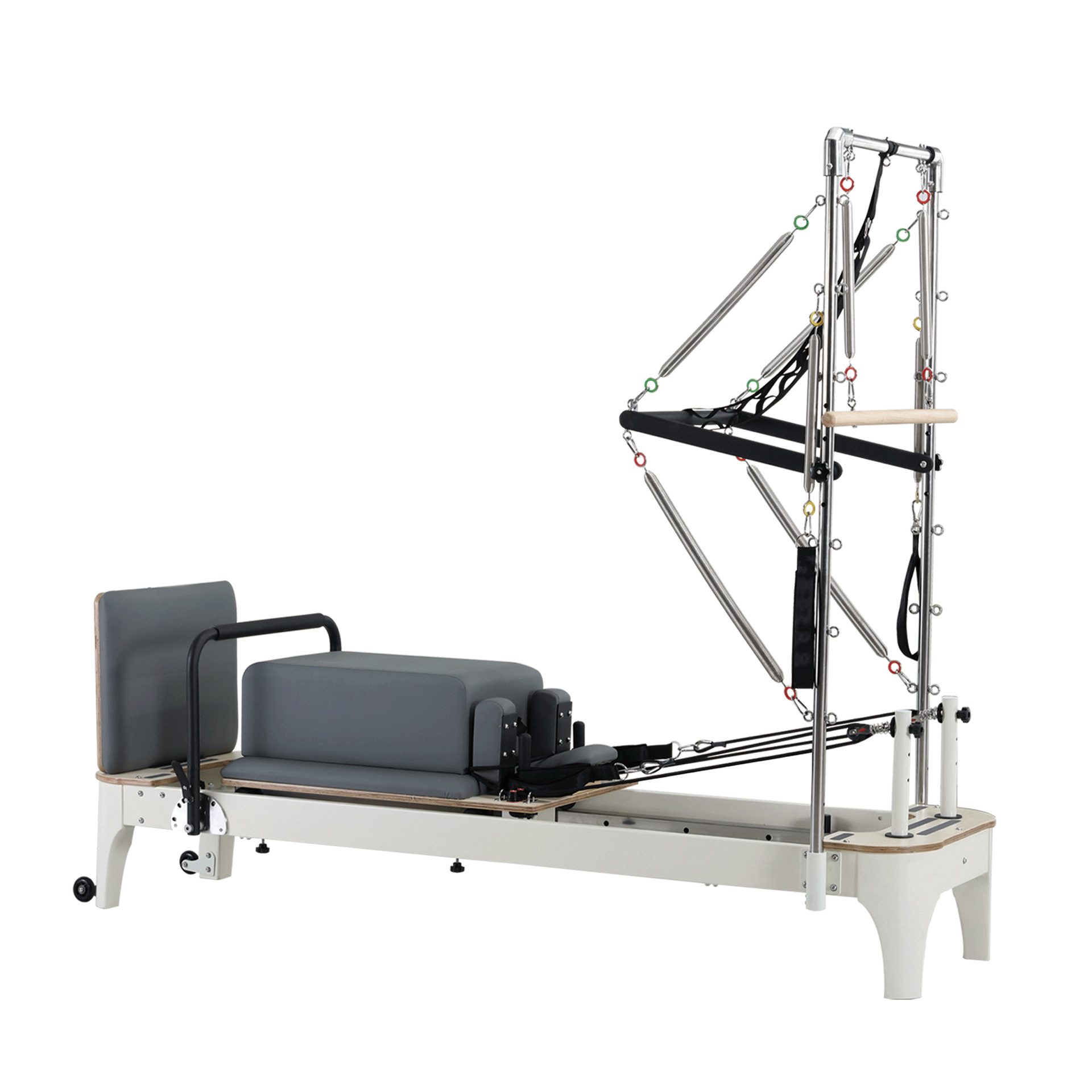 Los fabricantes suministran Pilates cama de núcleo de cinco piezas equipo grande cama de núcleo de silla estable de barril de escalera semielevada dos en uno