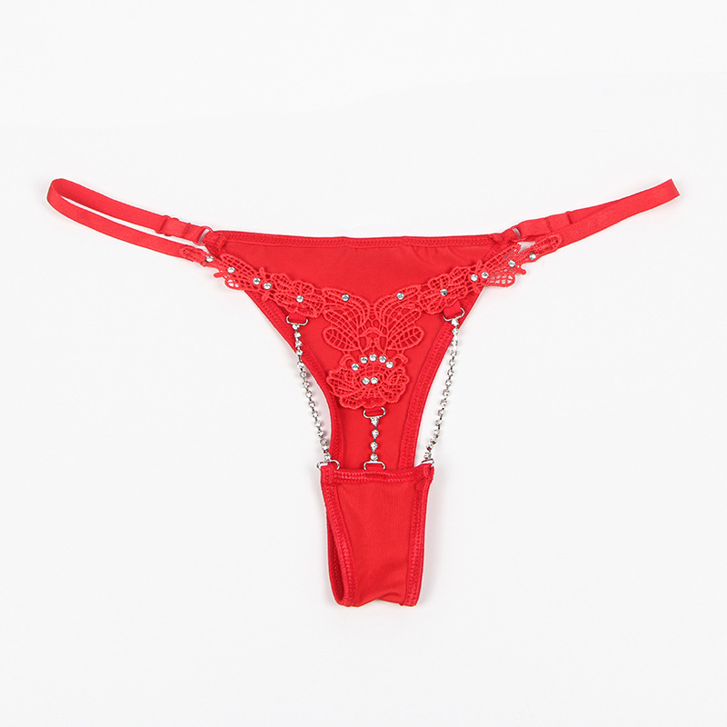 Europa y América del comercio exterior lencería sexy adultos suministros expuestos PP rhinestone sexy Tanga AliExpress entrega de una sola pieza