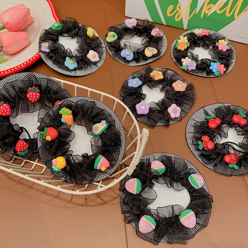 Children's hair net headwear for little girls, graded buns, hair net hat for girls, cartoon dance hair roller, hair accessory