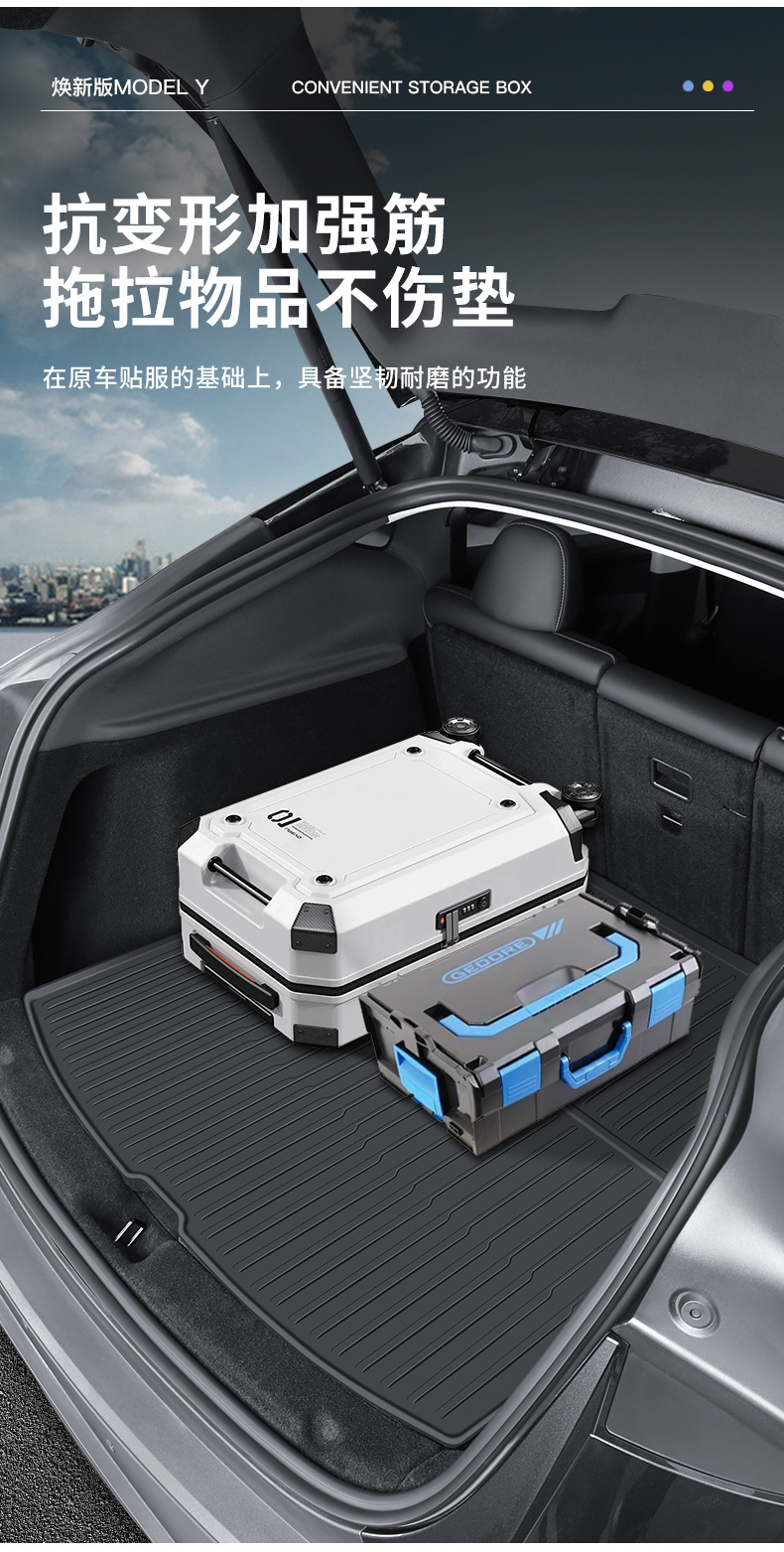 Seat Backrest Pad, Trunk Mat, Floor Mats for Model Y Tesla