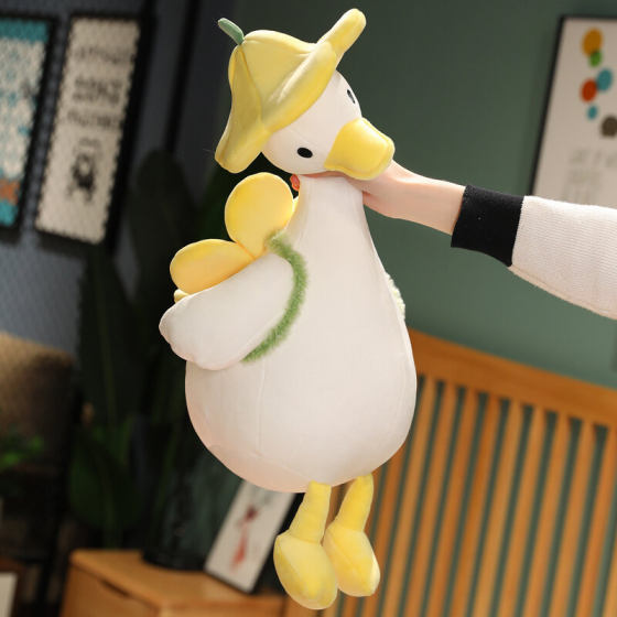 Flower duck duck plush toy little duck doll travel duck birthday gift grab machine Wedding Doll one-piece delivery
