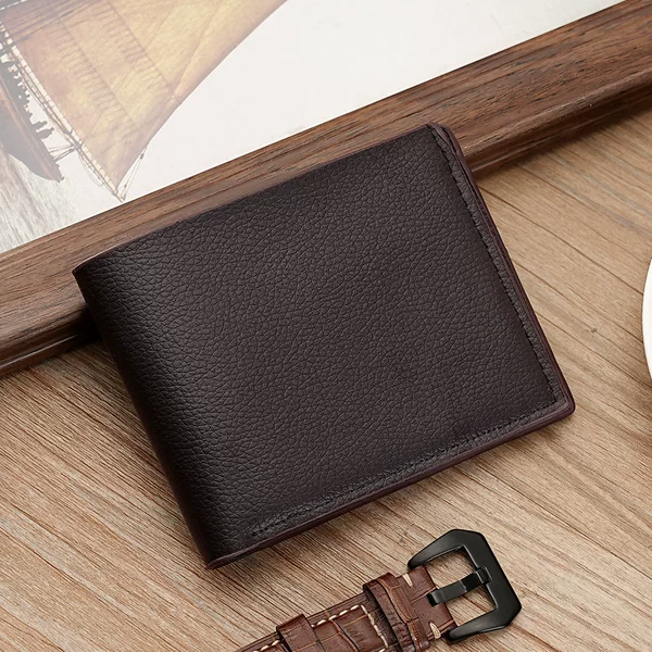 Cross-border men's wallet men's short money pu clip fashion simple business gift bag stall goods factory direct sales