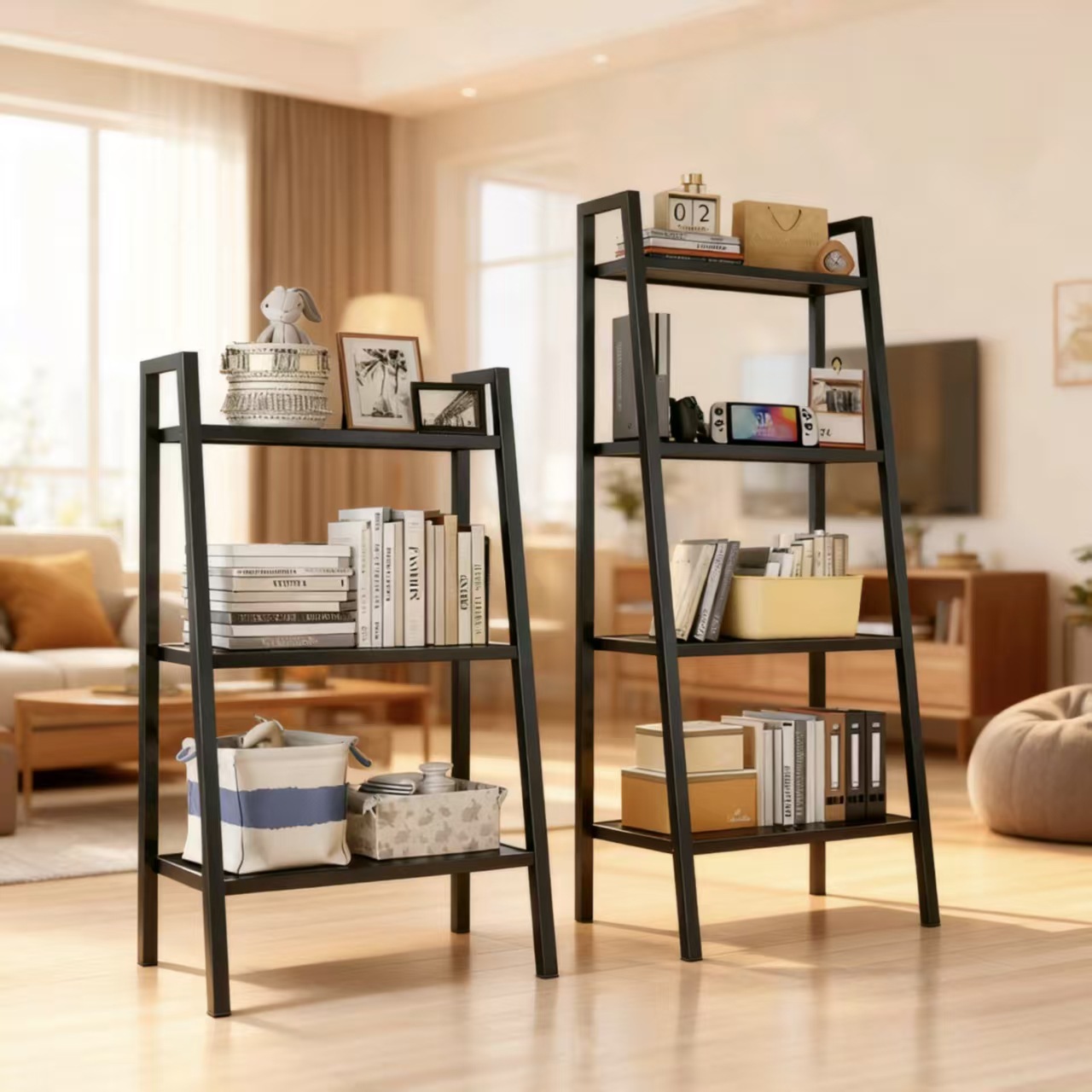 Cross-Border Kitchen Storage Rack Floor-Standing Multi-Layer Storage Rack Thickened Living Room Trapezoidal Shelf Bathroom Storage Storage Rack