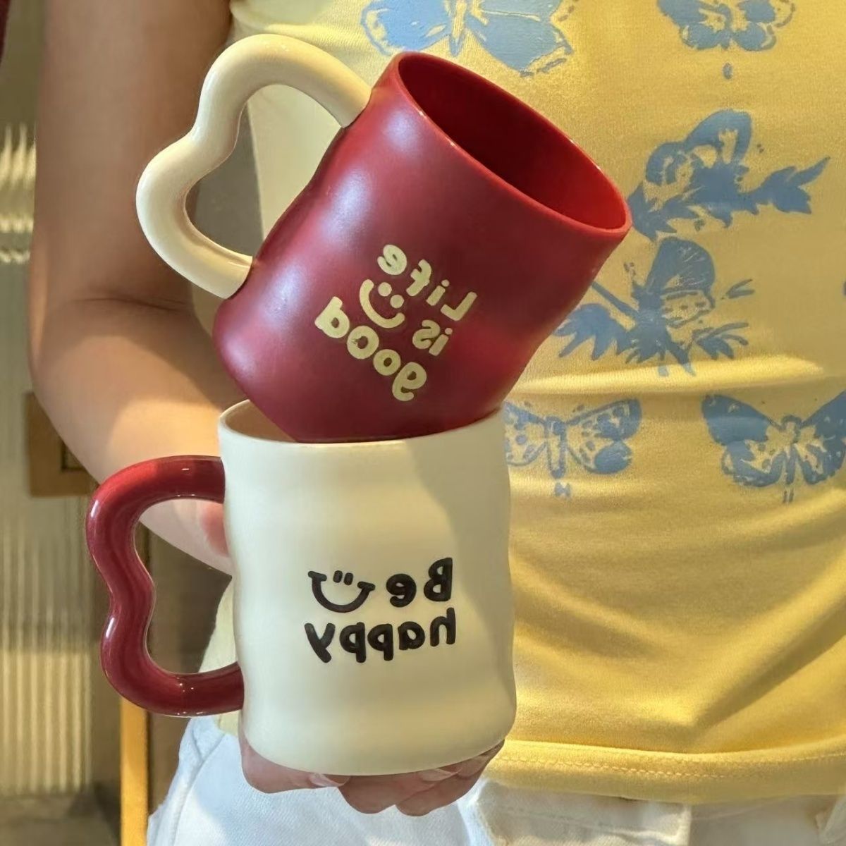 Söt tandborstmugg för par och studenter i badrummet_voghion.com