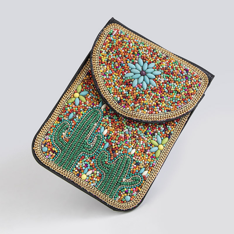 Bohemian Style Bag Rice Beads Ethnic Style Satchel Shell Mobile Phone Bag Flower Vacation Travel Shoulder Crossbody Women's Bag Bohemian Style Bag Rice Beads Ethnic Style Satchel Shell Mobile Phone Bag Flower Vacation Travel Shoulder Crossbody Women's Bag