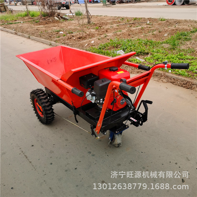 汽油山地转运车 手推汽油翻斗车 养殖场运输汽油手推车