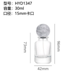 Botella de perfume al por mayor Botella de aerosol de presión 30ml 50ml 100ml Botella de vidrio transparente con bayoneta Botella de perfume
