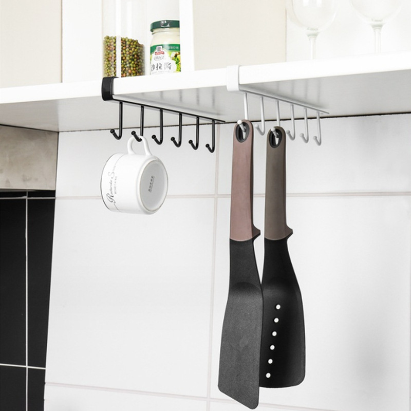 Labeling generation kitchen clapboard hanger seamless non-perforated wardrobe seamless finishing hanger multi-hook hook hook