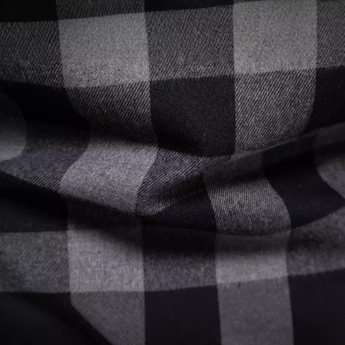 Autumn casual men's plaid print hooded long-sleeve shirt