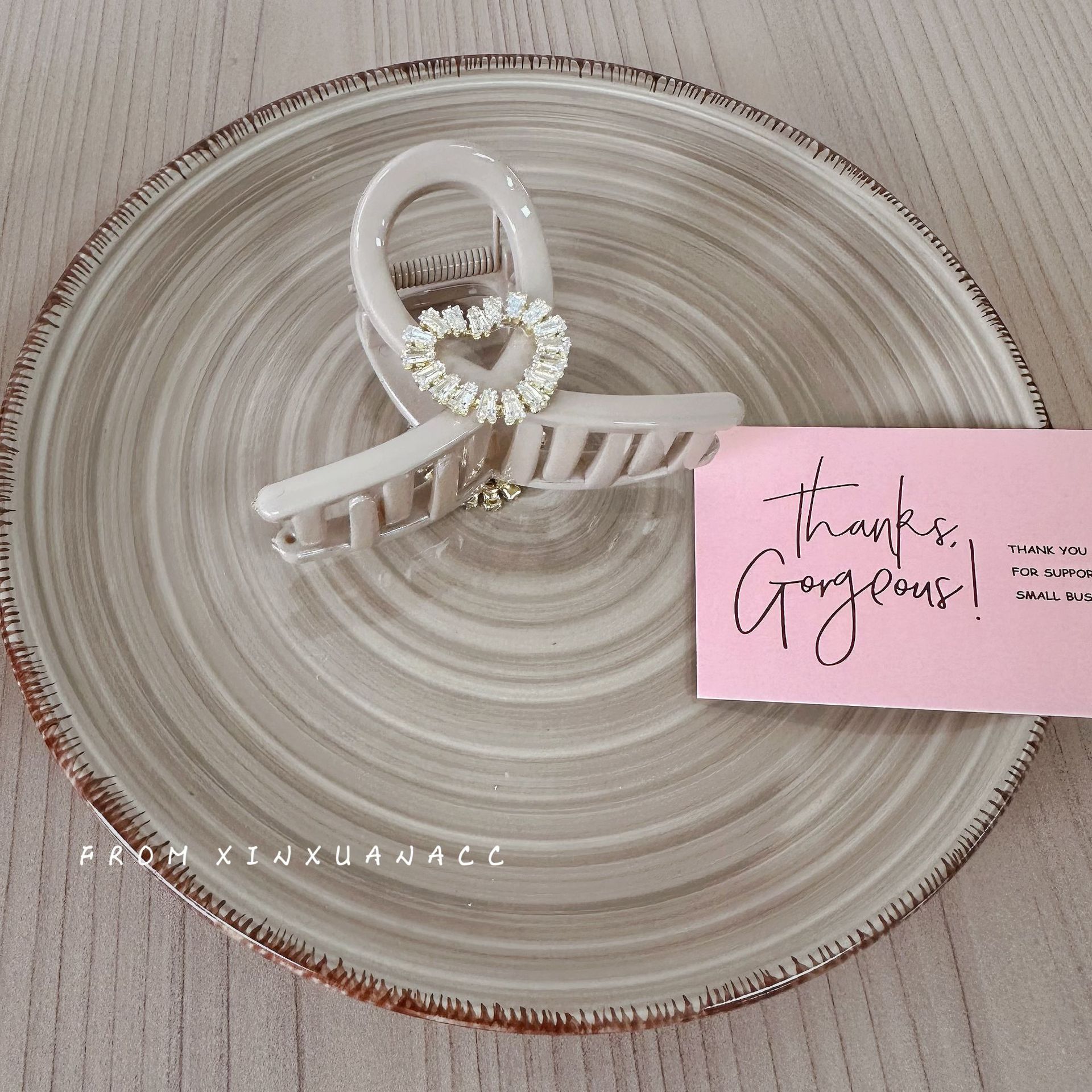 Klassische liebe voller diamant clip shark clip elegante alle-spiel zurück kopf haarnadel haar zubehör faul haarnadel kopfschmuck für frauen_voghion.com