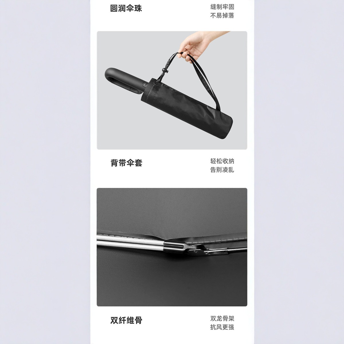 Paraguas de botón transfronterizo paraguas de regalo de negocios paraguas de tres plegadas paraguas de vinilo plegables