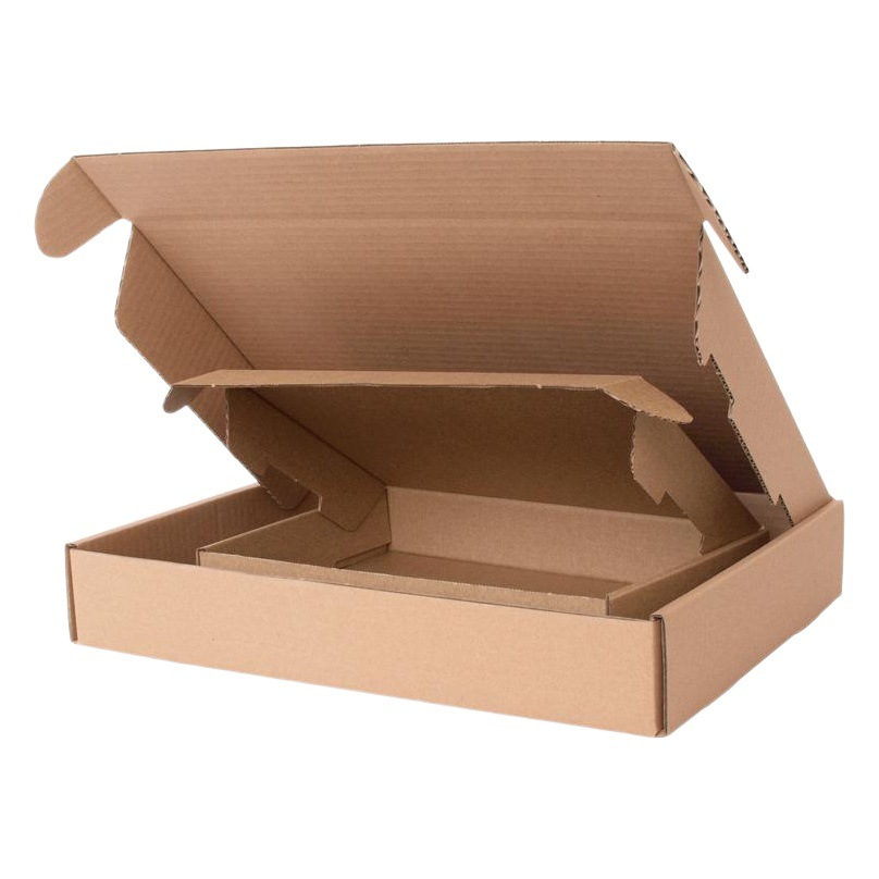 Caja de avión corrugada de embalaje cuadrado, caja de entrega exprés de cartón, caja de embalaje extra dura, cartón de embalaje de comercio electrónico