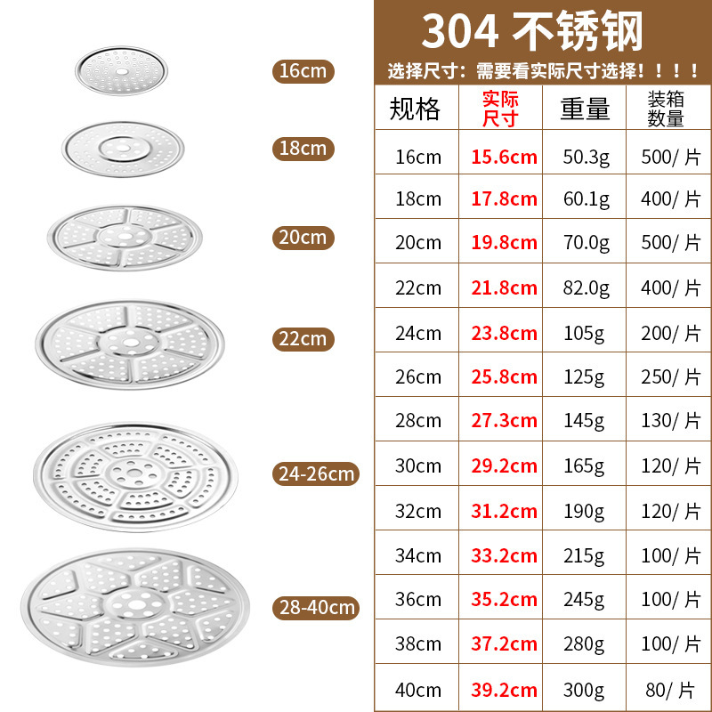 18-60不锈钢蒸片02/03/04 加厚蒸架三角蒸盘可拆脚蒸笼片馒头炊片|undefined