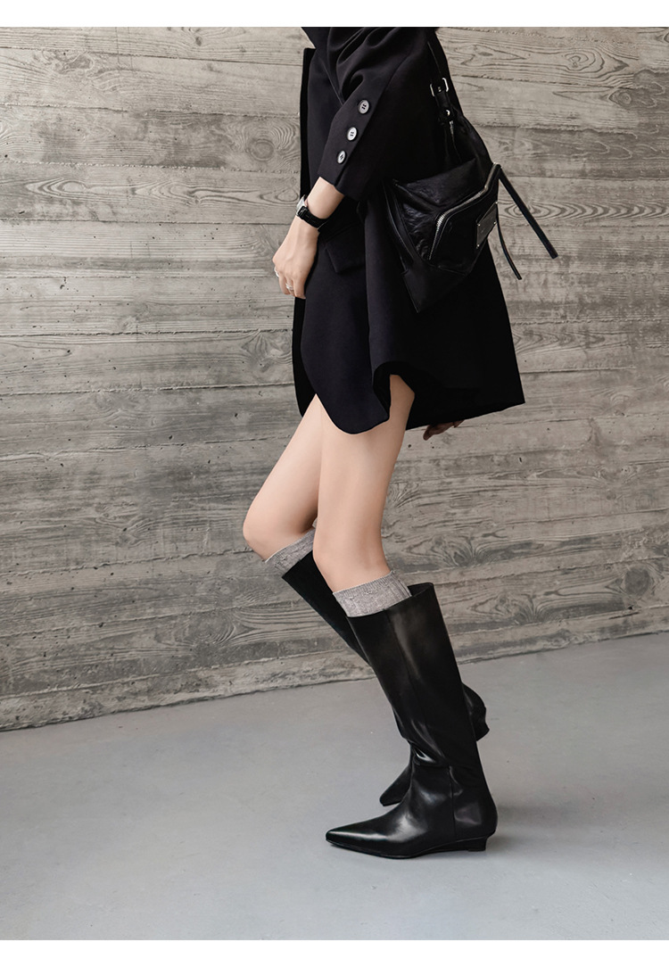 CHIKO Contessa Pointy Toe Wedge Knee High Boots
