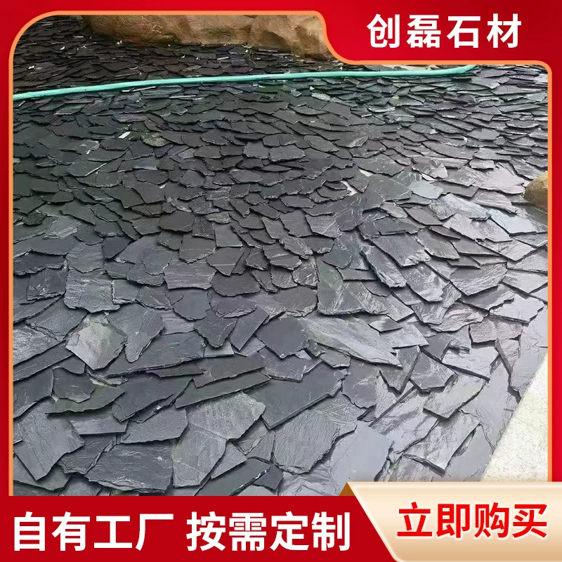 Нерегулярный Синий Сланец дно бассейна срез камня украшение бассейна очистка красивый и грязный срез камня садовый пейзаж камень