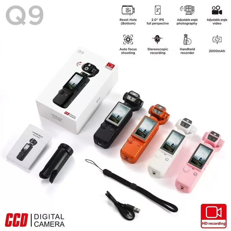 New Q9 Cross-Border Handheld Mini Outdoor Sports Camera 4K Ultra-Clear Autofocus Conference Recording Camera New Q9 Cross-Border Handheld Mini Outdoor Sports Camera 4K Ultra-Clear Autofocus Conference Recording Camera