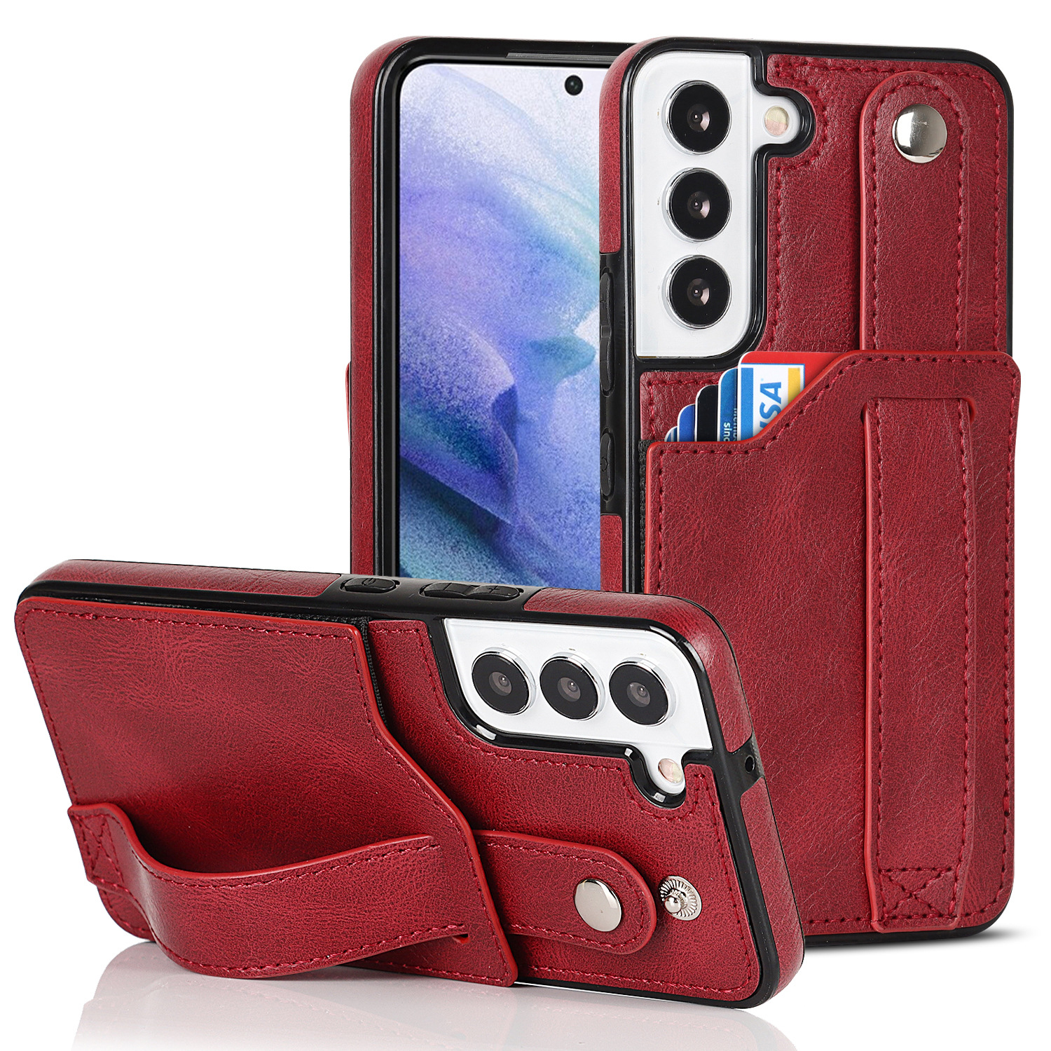 Handyhülle Für Samsung A53 Mit Armband Und Kartenfach Aus Leder_voghion.com