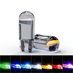 車幅ライト T10 クリスタル透明一体型 LED 車ライト COB ハイライト W5W ナンバープレートライト読書灯