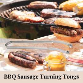 现货 BBQ Sausage Turning Tongs 烧烤香肠转动钳香肠夹子
