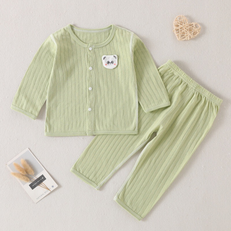 Baby Home Clothes suit Long Sleeve Four Seasons Thin Baby Summer Air-conditioning Clothes Pajamas Newborn Clothes Infant