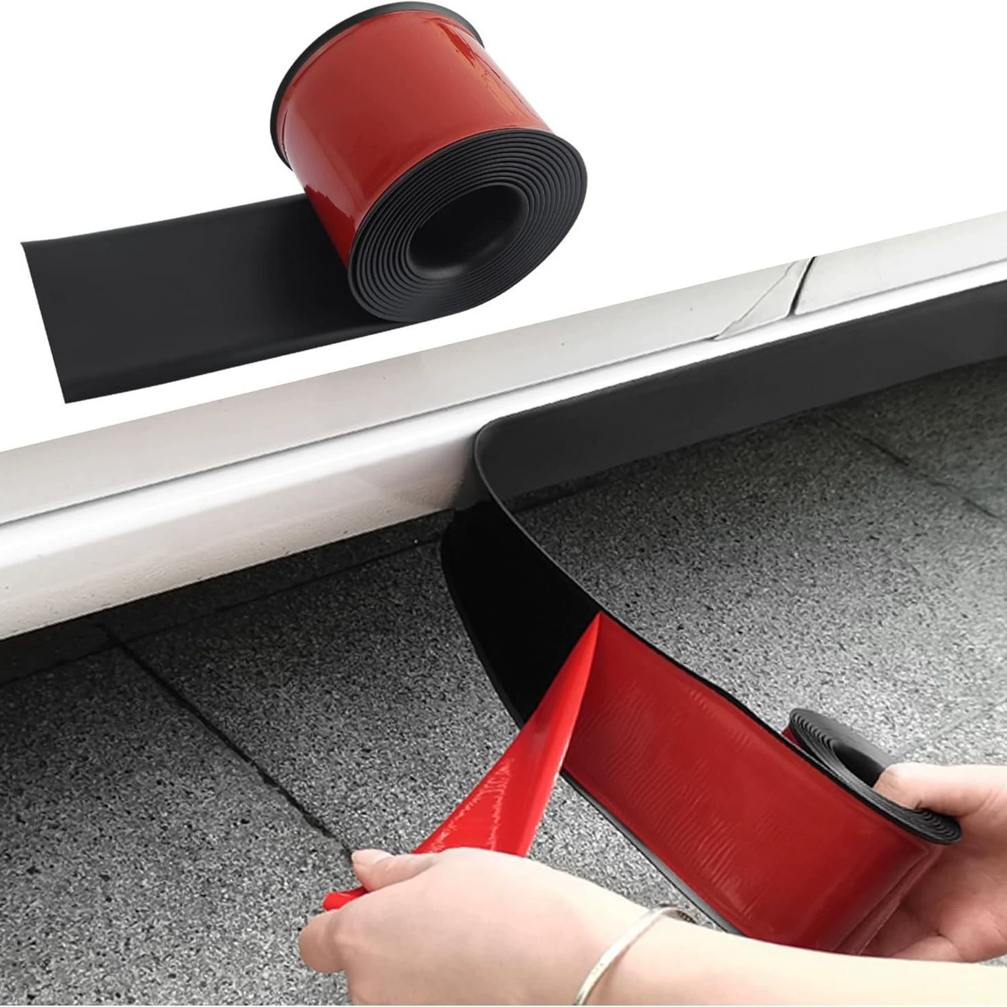 Накладка на пороги автомобиля, антиударная полоса, защита днища, универсальная декоративная накладка на бампер, полная адгезия, защита от царапин