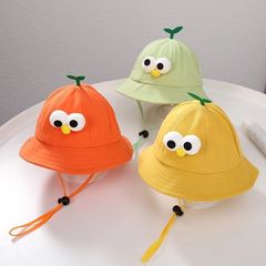 兒童帽子春秋純棉漁夫帽嬰兒薄款寶寶可愛韓版簡約寶寶遮陽太陽帽