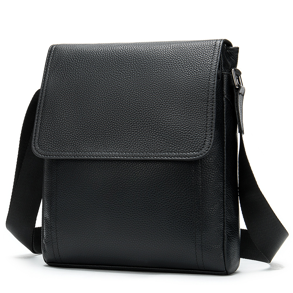 Umhängetaschen aus echtem Leder für Damen und Herren, hochwertiges Rindsleder, Business-Casual-Schultertaschen_voghion.com
