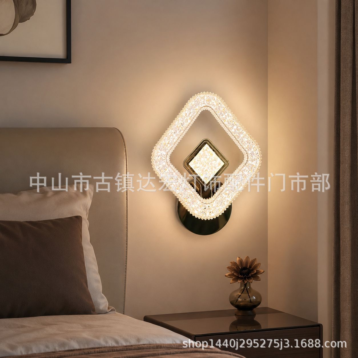 Iluminación de pared de fondo de TV de sala de estar nórdica moderna y creativa, nueva lámpara de cama de dormitorio para exportación