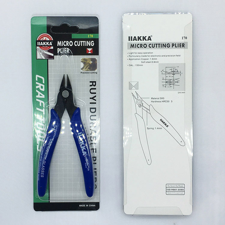 Cross-border wholesale 170 electronic shear pliers industrial water mouth plastic beveling cutters model edge trimming shears As you wish pliers