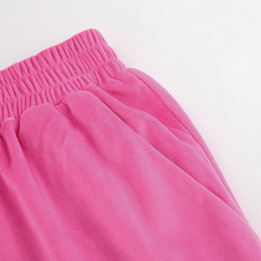 2024 hiver nouveau costume en velours mode européenne et américaine fermeture éclair à manches longues style sport pull à capuche costume décontracté_voghion.com