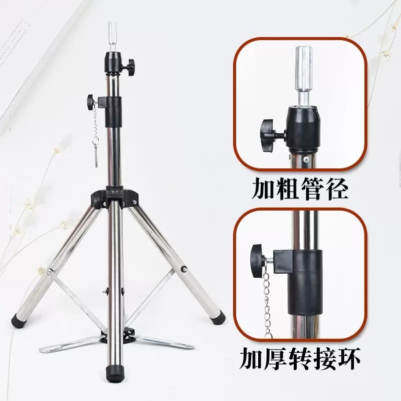 Cabeza de maniquí con trípode para práctica de peluquería