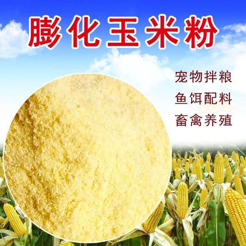 Сбухающая кукурузная мука для домашних животных Рыболовная приманка Животный скот и птица Водные кормовые ингредиенты 40 кг кукурузной клейкой муки