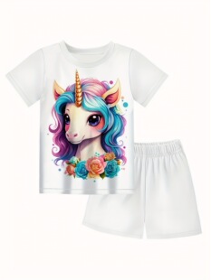 L 17261 Girl's Animal Print T-shirt Set Ůͯӡ�����b �羳��