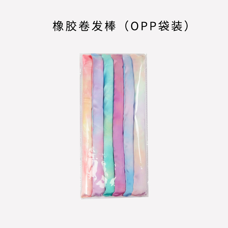 Fábrica transfronteriza de seis colores traje de goma NO CALIENTE pelo rizador en caja de pelo rizado artefacto simulación cinta Alambre de hierro corbata-teñido