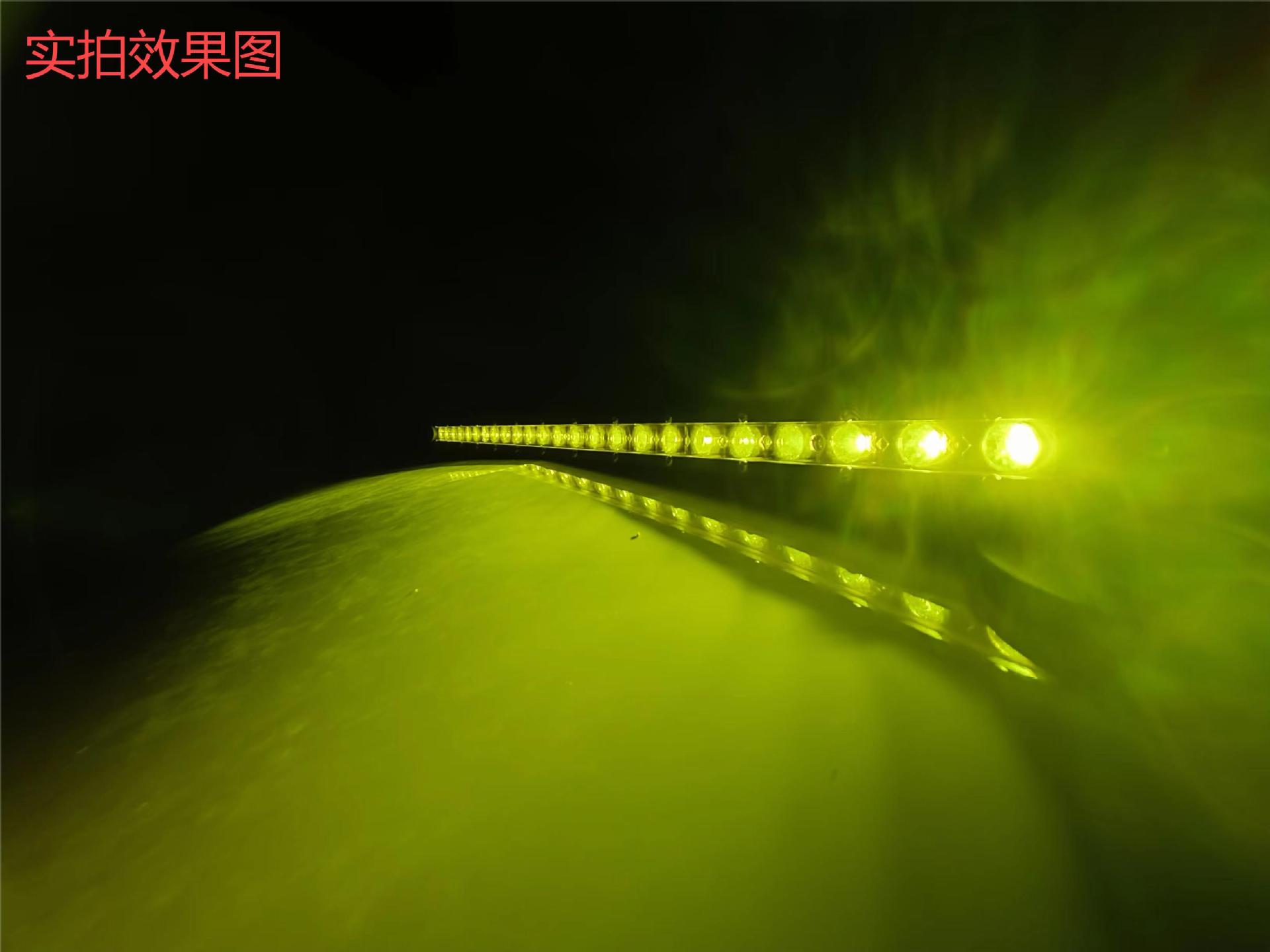 Ultra-Thin Car Spotlight Small Single Row Led Strip Light 18W Strip Roof Light Off-Road Vehicle Modified Headlight Grille Light