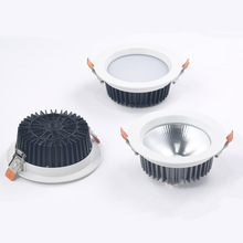 工程款筒灯防水防尘出口压铸led外壳贴片cob大功率灯具嵌入式套件