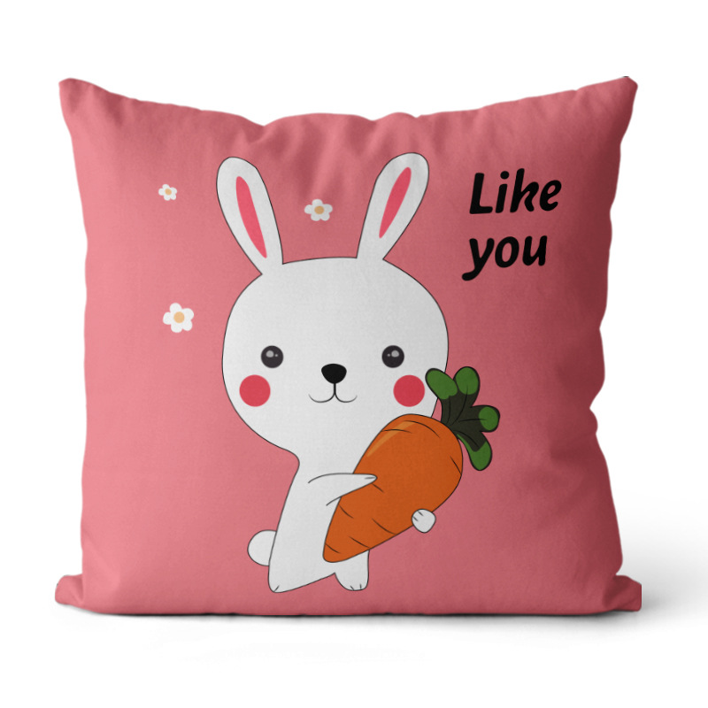 Funda de almohada de felpa, cojín de estilo lindo, almohada decorativa, cojín de sofá, almohada de respaldo para cama