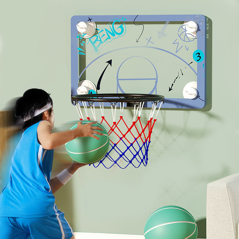 Household basketball frame indoor dunk shooting rack punch-free wall-mounted backboard children folding basketball stand small basket
