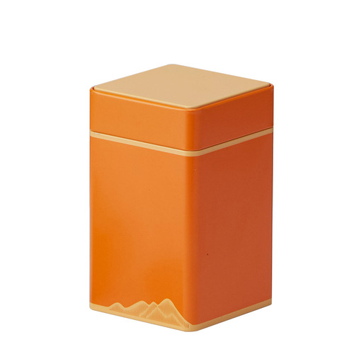 盒境50g二两半红茶绿茶方形铁罐大红袍金骏眉密封存储茶叶罐