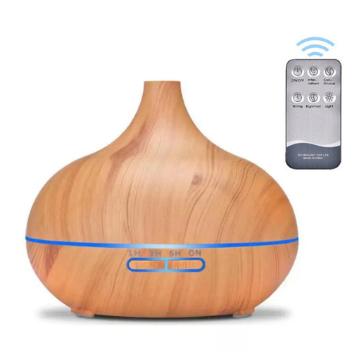 Humidifier large fog amount spray cone onion 500ML wood grain silent household ultrasonic bedroom air source