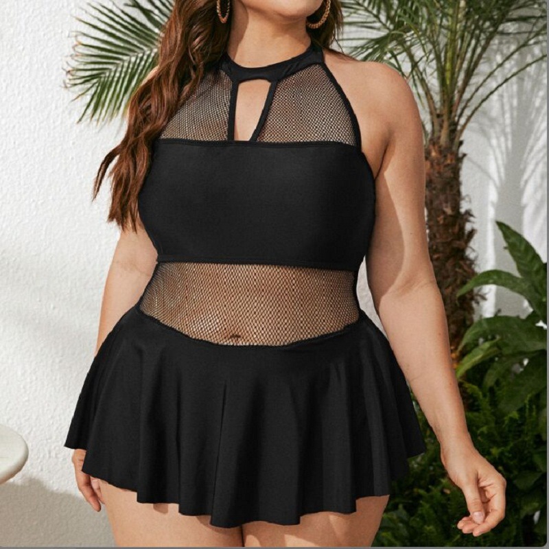 Women's Solid Color Plus Size Swimwear display picture 4