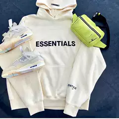 Cross-border ESSENTIALS chest couple hoodie three-dimensional silicone fleece-lined FOG men's and women's hooded sweater tide