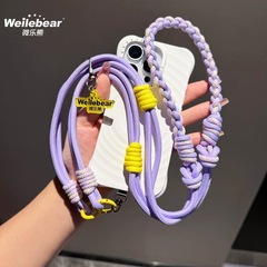 ファッションに合わせて携帯電話のストラップの長いタイプの斜めのショルダーは多機能を背負って屋外の登山の丈夫なストラップのチェーンを編むことができます。
