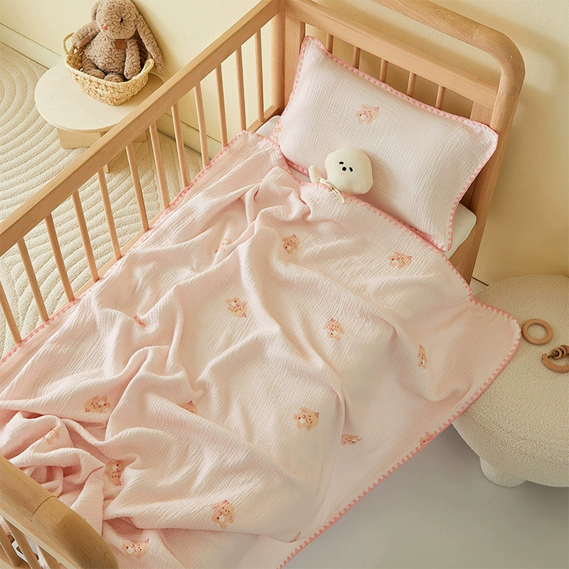 Детское хлопковое марлевое летнее одеяло, bath towel для детского сада