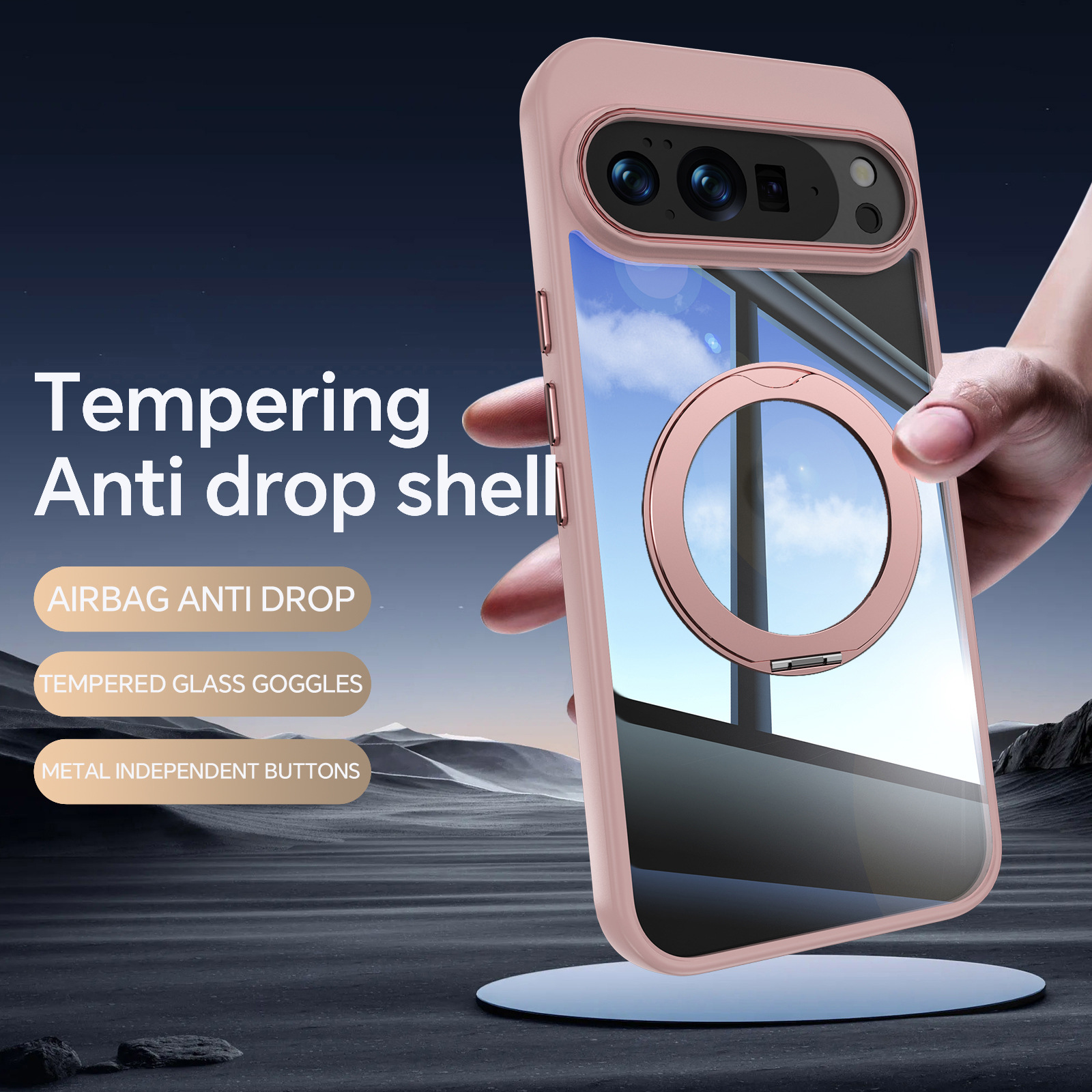 Magnetic Case For Google Pixel 10 Pro Xl With Rotating Kickstand_voghion.com