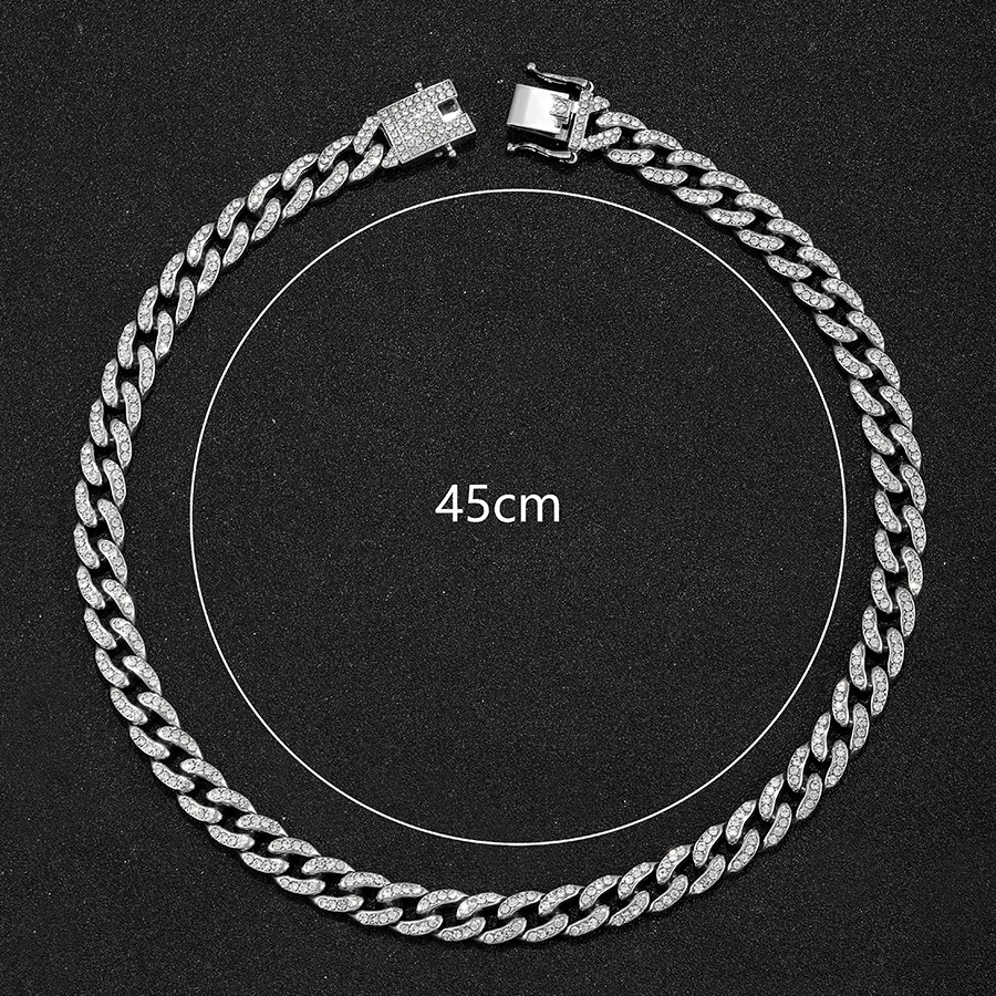 Colier personalizat oval hip hop, brățară, diamant de apă, bijuterii pentru bărbați, lanț cubanez_voghion.com